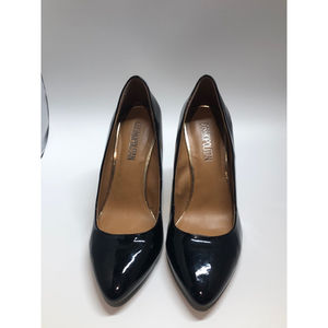 Cosmopolitan 2 -Colored wedges black W gold heel SZ 8.5